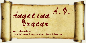 Angelina Vračar vizit kartica